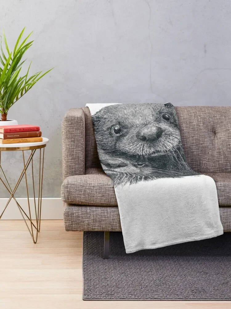 American River Otters Throw Blanket Decorative Throw Shaggy Blankets