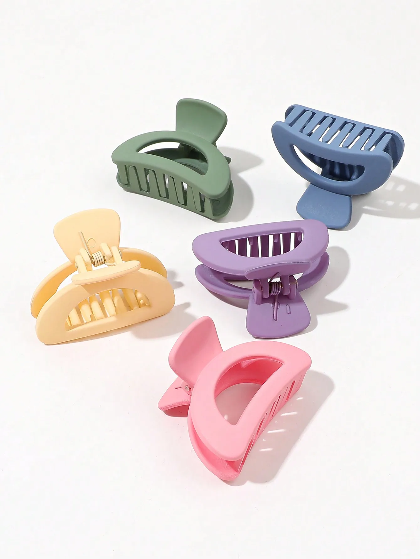 5Pcs Hair Clips 1.8 Inch,Colored Small Hair Claw Clips for High Ponytail or Half Updo Hair Clip Shark Clip,Women Thick Long Hair