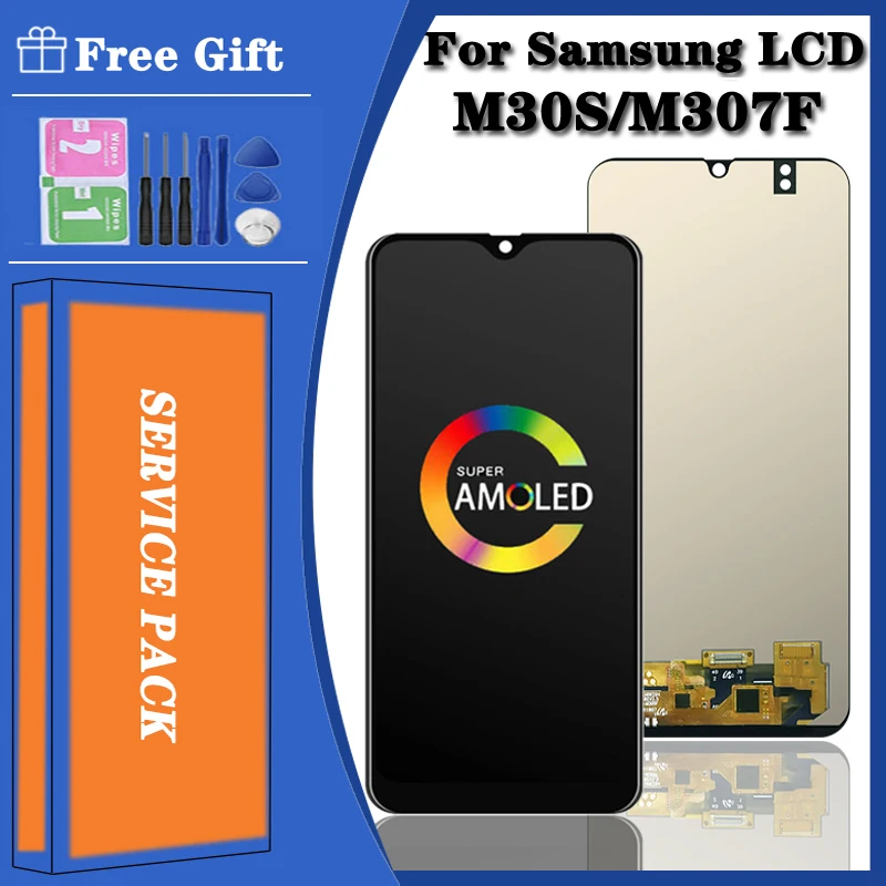 6.4'' Super Amoled LCD For Samsung  M30S M307F SM-M307F Replacement LCD Display Touch Screen Digitizer Assembly