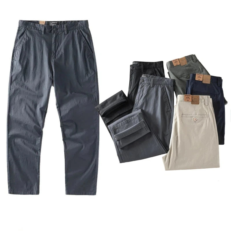 

Men's Casual Chinos Pants 97% Cotton Straight Leg Trousers Comfortable Fashion 2026 New Style Daily Work Leisure Wear Men's Pant