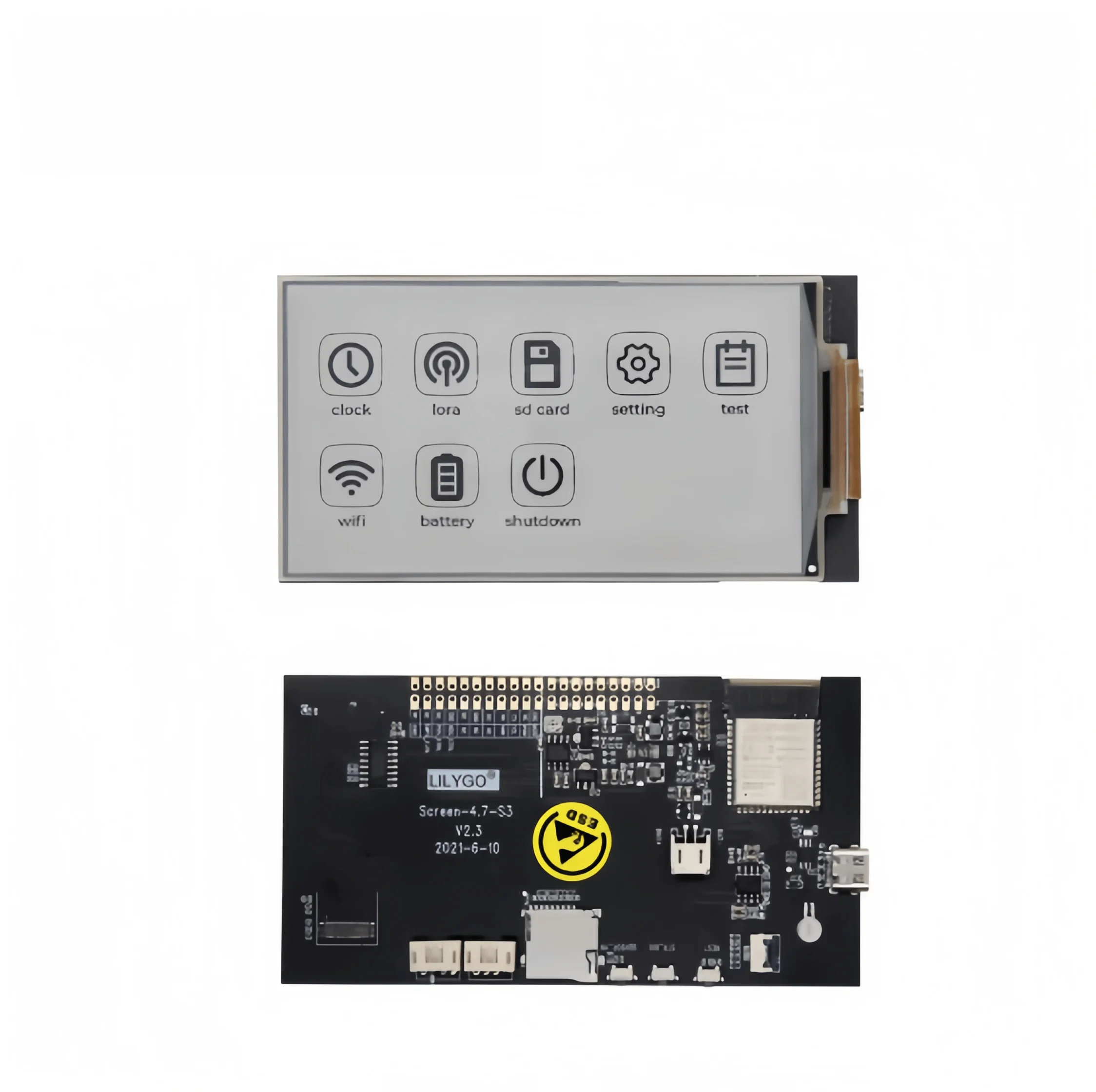 

LILYGO T5 4.7-дюймовый электронный дисплей V2.3 ESP32-S3 с программируемым экраном E-ink и низким энергопотреблением