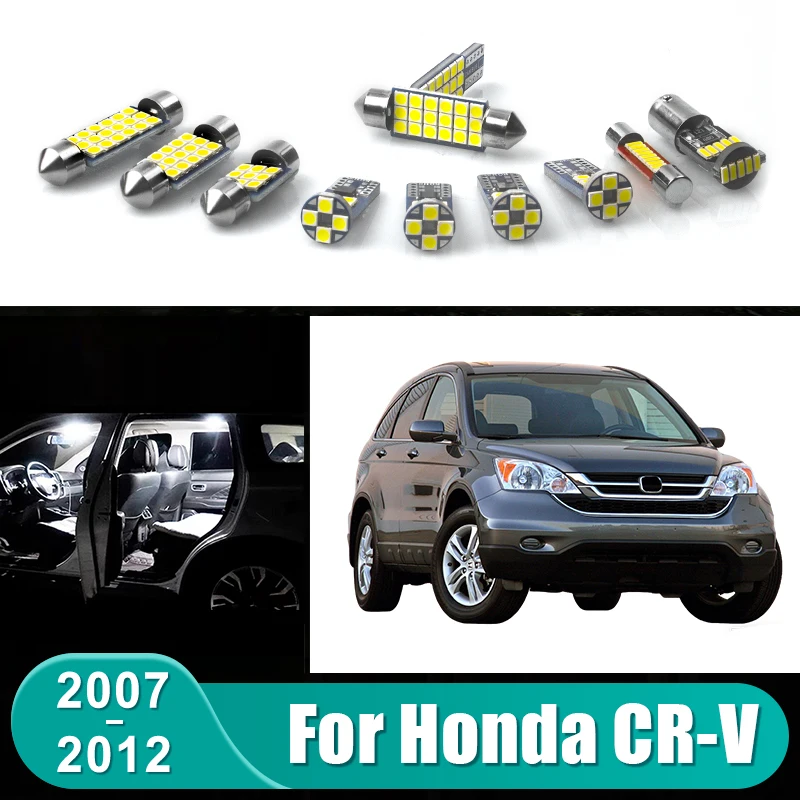 Für Honda CRV CR-V III MK3 2007 2008 2009 2010 2011 2012 10 Stück Auto-LED-Lampen Innenraumbeleuchtung Leselampe Kofferraumbeleuchtung Zubehör