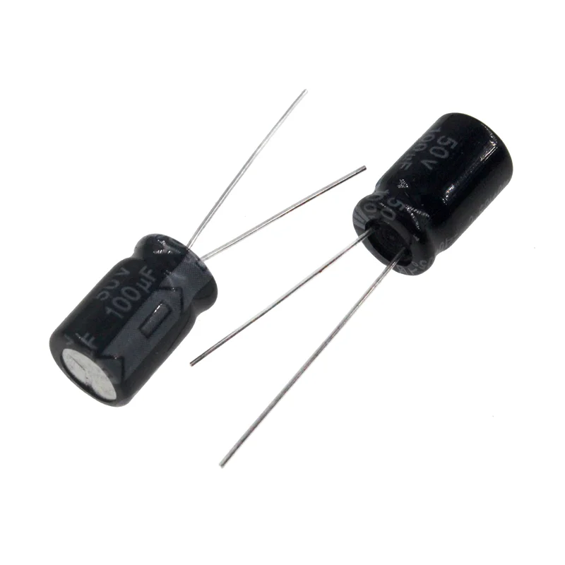 

50pcs/lot 100uf 50v 100mfd 50volt 6*11mm Aluminum Electrolytic Capacitor Radial 100mf50v 100uf50v 50v100mf 50v100uf