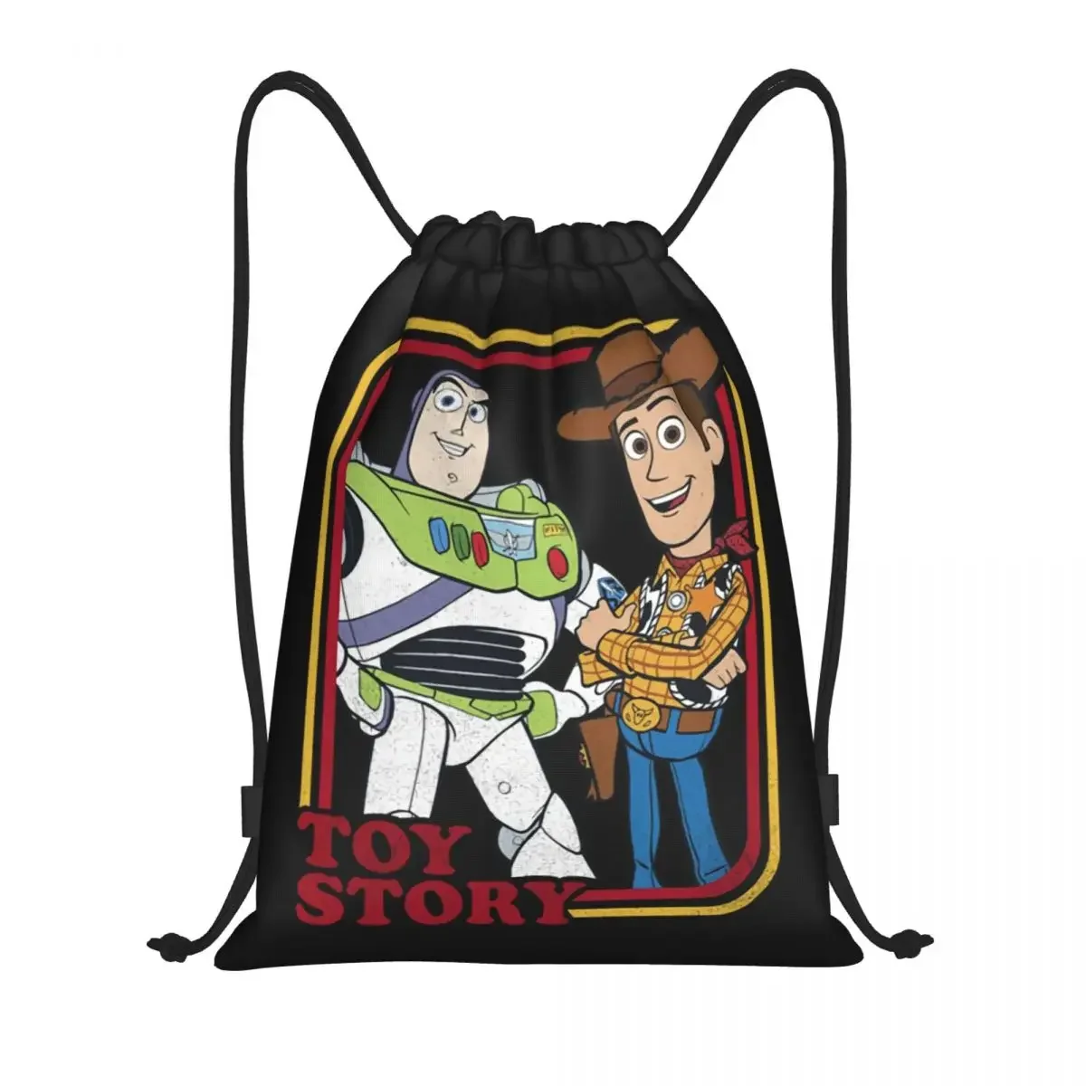 Custom  Buzz Lightyear Woody Drawstring Bags Men Women Portable Gym Sports Sackpack Shopping Backpacks