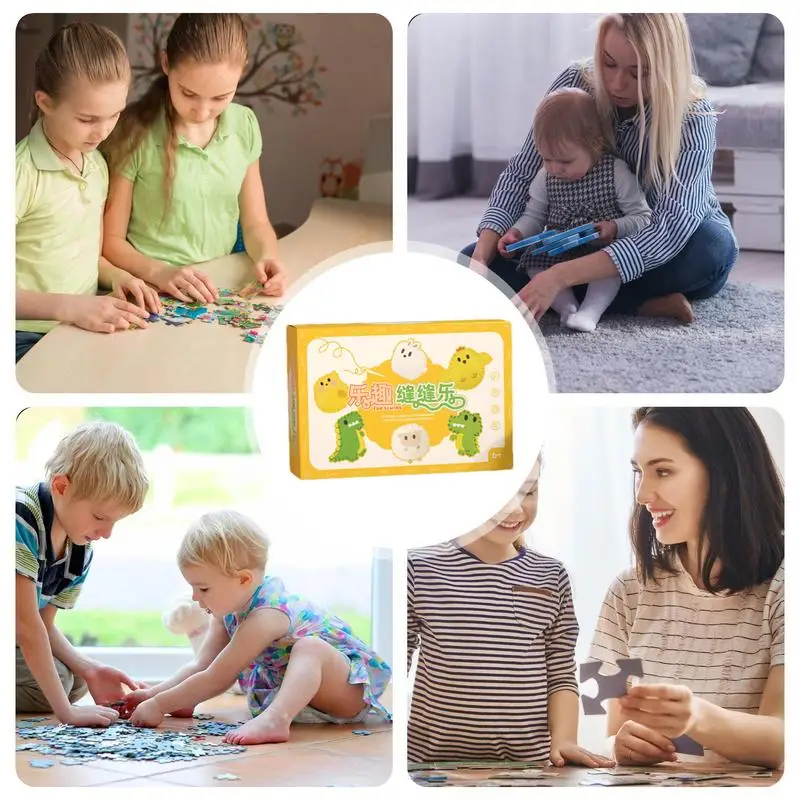 Sewing Kit For Children Cartoon Animals Crafting And Sewing Set Fun Craft Set Fine Motor Skill & Educational Toys Beginner