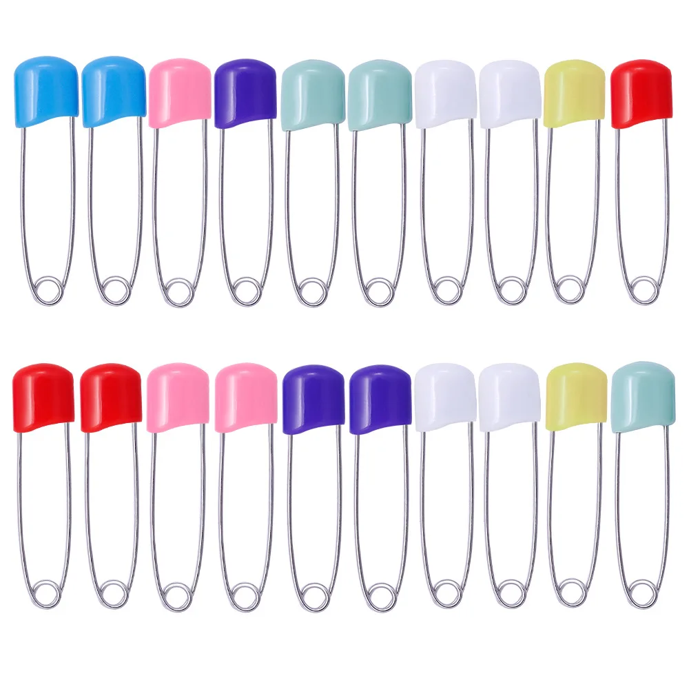  10/20Pcs Plastic Head Safety Pins 4/5.5cm Safety Locking Baby Cloth Diaper Nappy Pins Buckles DIY Needle Pins Sewing Supplies