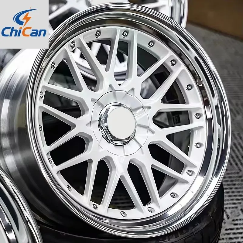 

[2026]Chican Custom Forged 5X112 5X108 5x114.3 White Middle Plate Two-piece T6061 Wheels 18-24 Inch for BMW