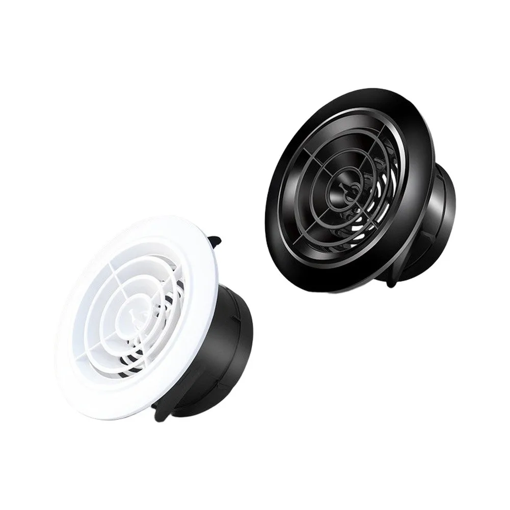 Dismantable Black 5 Inch HVAC Ceiling Grille Fits Standard 5 in Ducts ABS Construction Temperature Resistant 23F to 158F