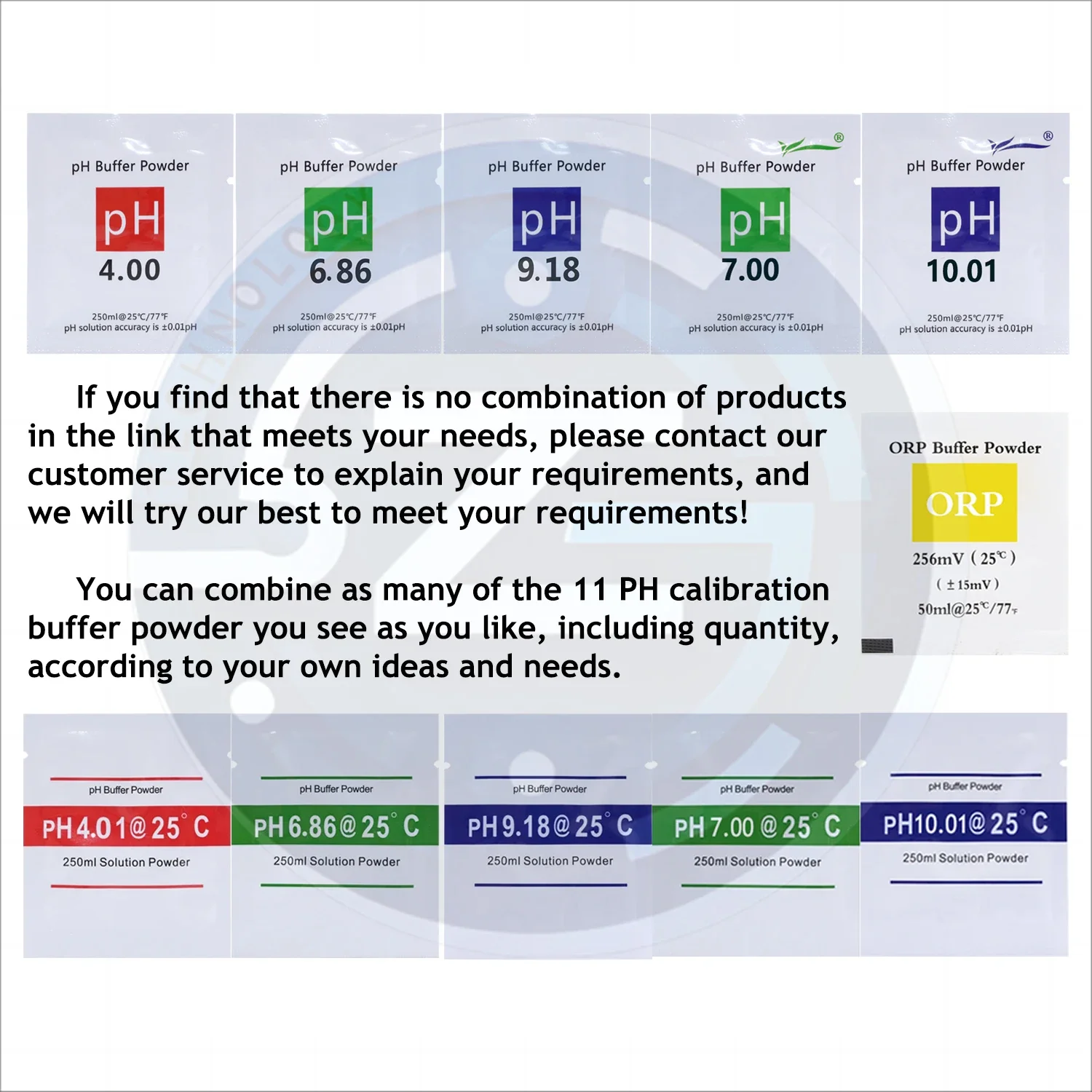 PH Meter Calibration Buffer Powder, ORP Correction Solution, ph4.00, 4.01, 6.86, 7.00, 9.18, 10.01 for Aquarium Testing