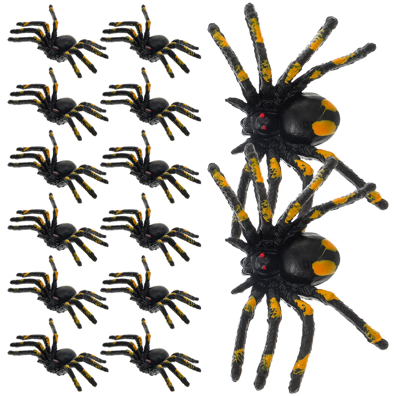 Simulation d'araignées réalistes pour Halloween, 15 pièces, décorations effrayantes, accessoires d'horreur pour fêtes sur scène, carnaval, jouet araignée