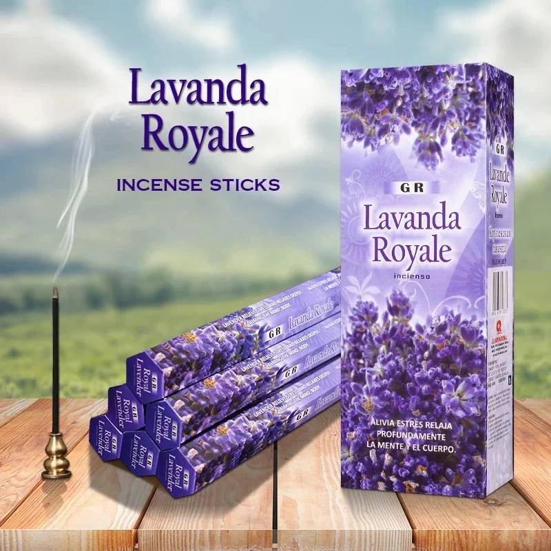 India Sandalwood Incense Sticks, Meditation, Lavender, Sage, Palo-Ai, Rose, Jazmin Line, Aromatherapy, Lasting Fragrance, 20Pcs