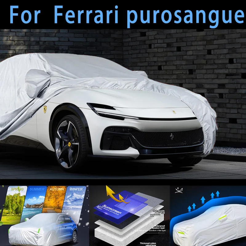 

For Ferrari purosangue Outdoor Protection Full Car Covers Snow Cover Sunshade Waterproof Dustproof Exterior Car cover protection