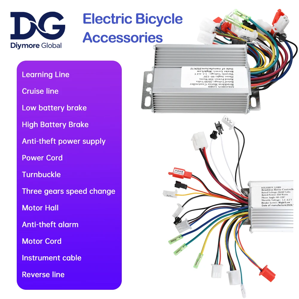 

36V/48V 350W Electric Bicycle Accessories Electric Bike Brushless DC Motor Controller for Electric Bicycle E-Bike Scooter