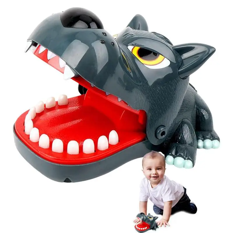 

Finger Bite Game Wolf Shaped Biting Finger Dentist Games Prank Figures Shaped Trick Biting Animal Toy Kids Action Joke Bite Toy