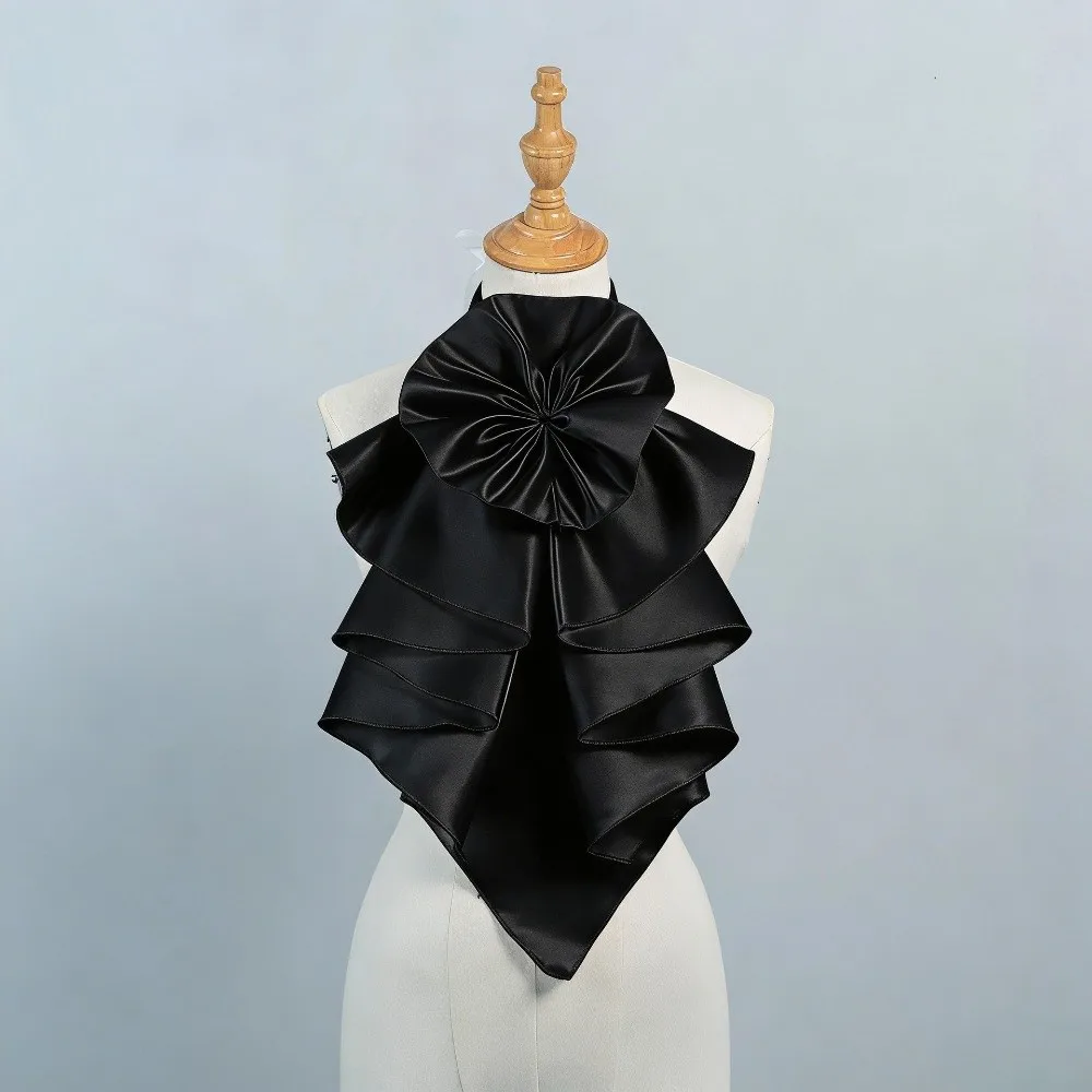 Easy Layered Decor Detachable Ruffled Collar Large Bow Adjustable Fake Collar Polyester Chic Blouse Decorative Collar Commuting