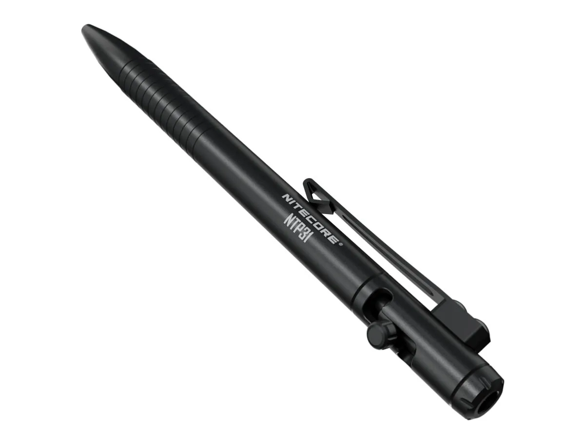 2024 wholesale NITECORE NTP31 Multifunctional Bolt Action Tactical Pen / Spare PenRefill Tungsten-steel Glass Breaker Tip