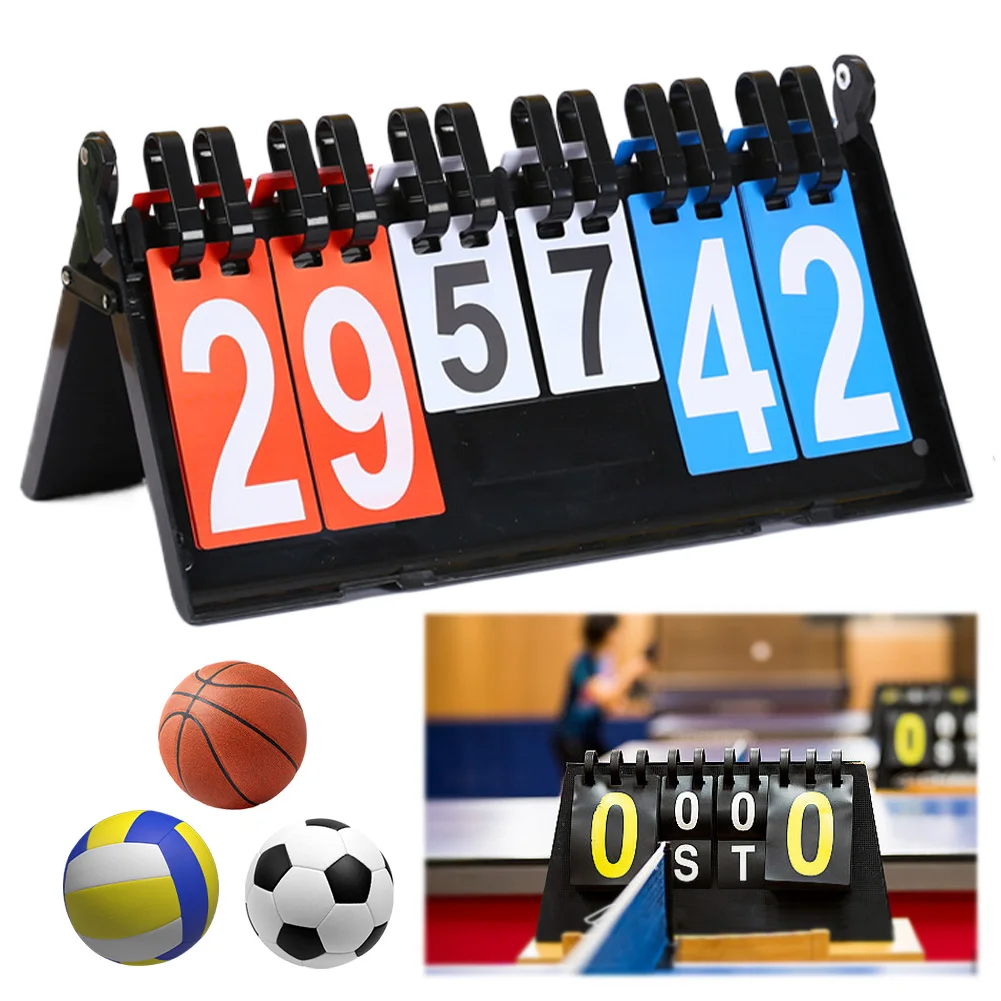 Tabletops Digit Score Board Portable Scoring Board Scorekeeper Table Scoreboard for Basketball Soccer Baseball Outdoor Sports