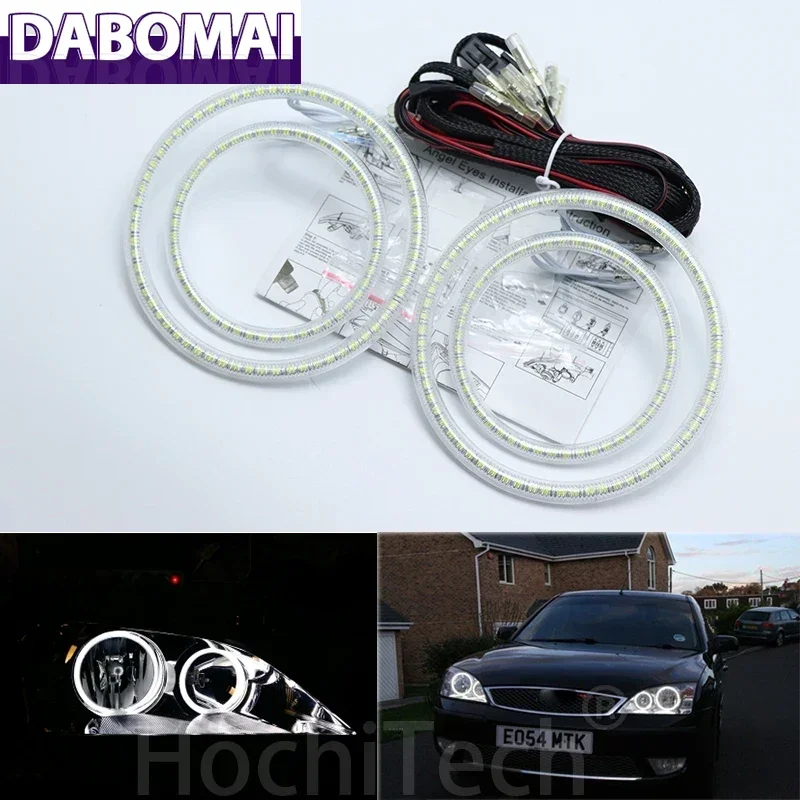 

Car Styling Ultra Bright SMD White LED Angel Eyes 2600LM 12V Halo Ring Kit Daytime Running Light for FORD Mondeo MK3 2001-2007