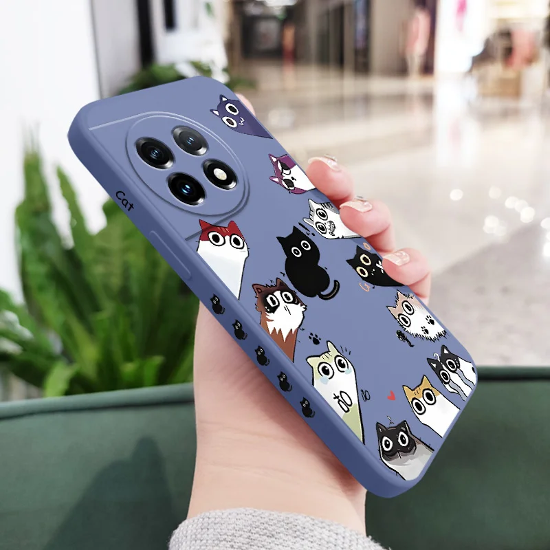 Watch Calico Phone Case For Oneplus 12 12R 11 11R 10 10R 10T 9R 9RT 9 8T 8 7 7T Pro 5G Liquid Silicone Cover