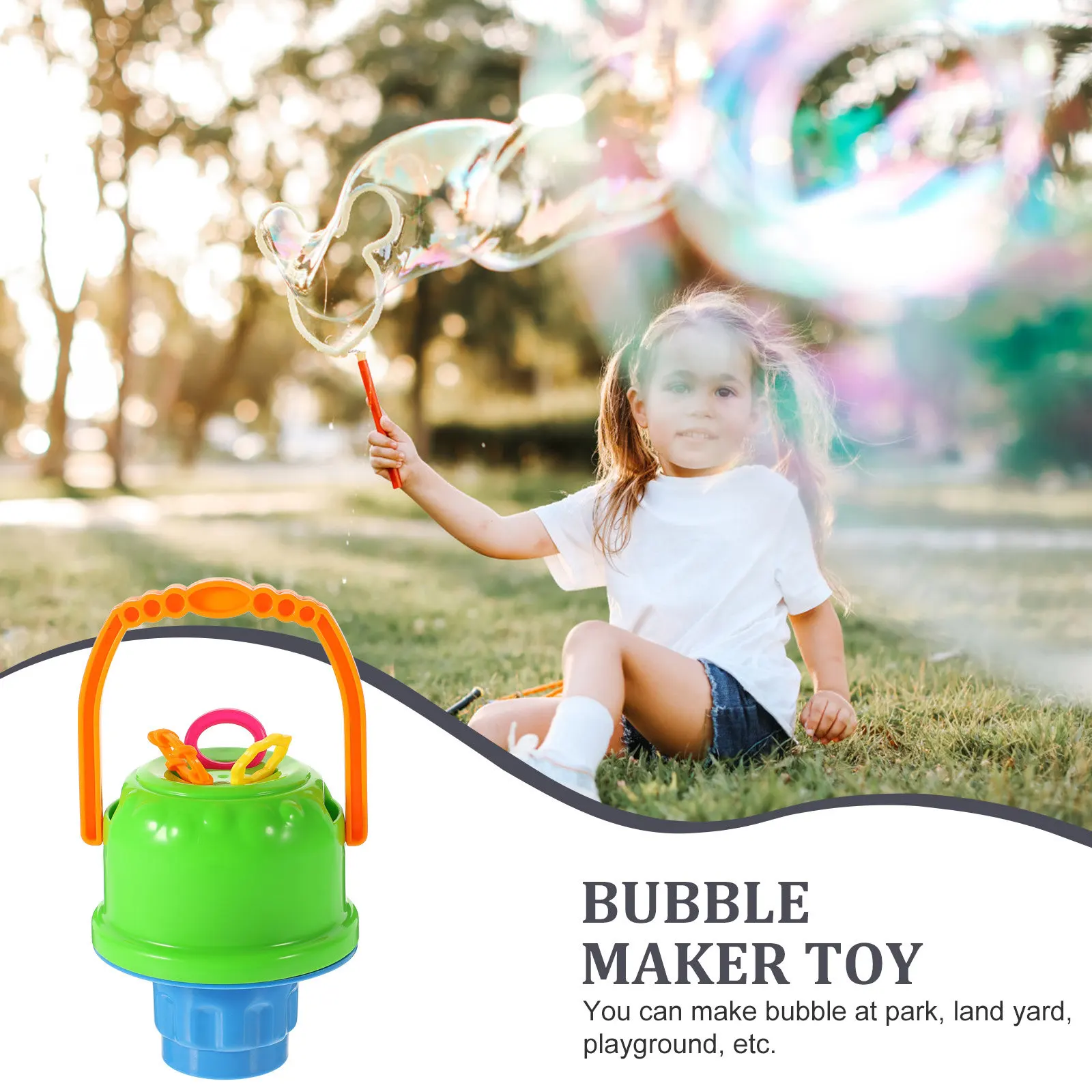 

1PC Spillproof Toy Portable Blow Bubbles Toy Creative Bubble Maker Toy Cartoon Bubble Blower Toy Educational Kids Toy for Kids P