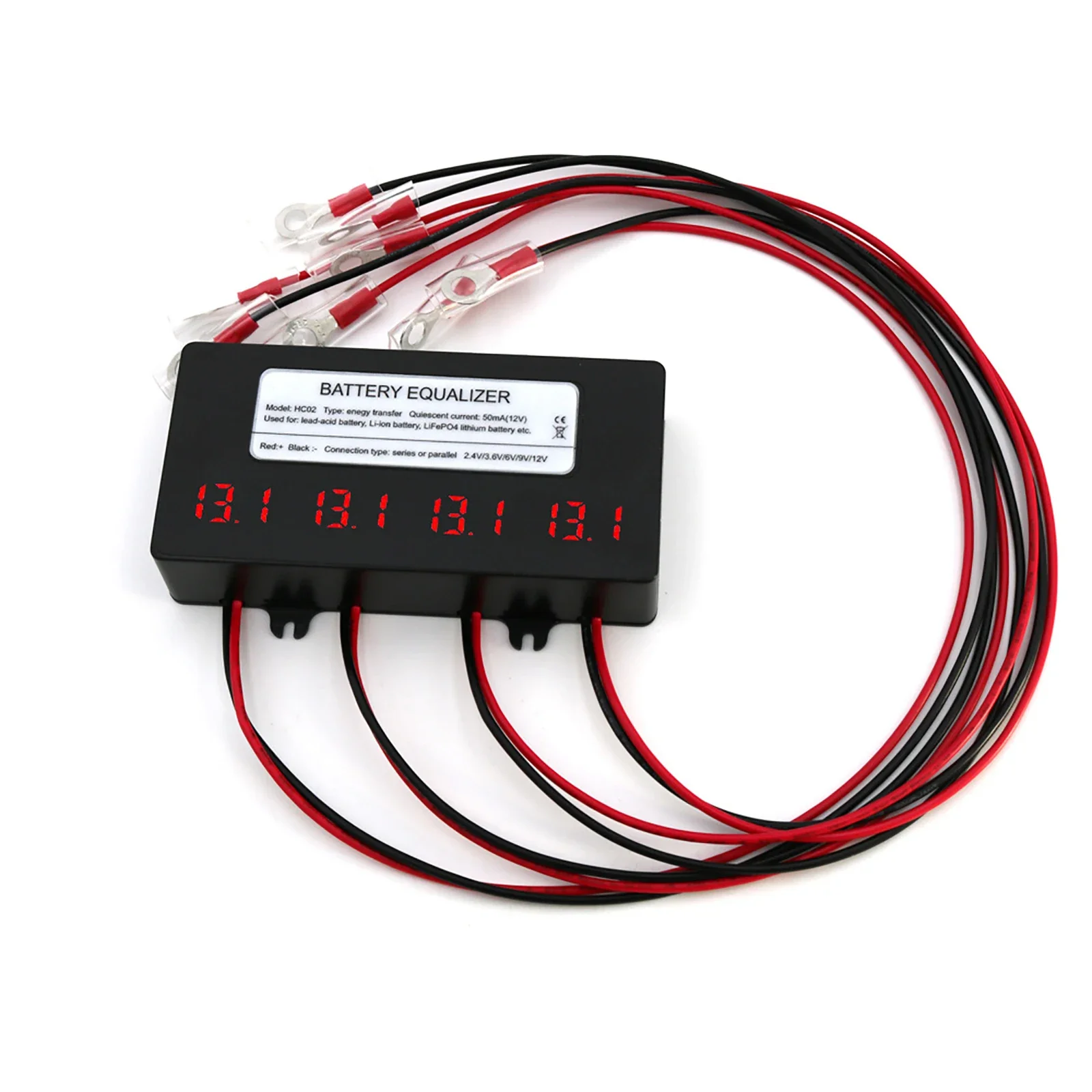 12/24V Battery Equalizer HC02 Batteries Regulators 4S Active Connect Solar System Charge Controller Voltage Balancer LED Display