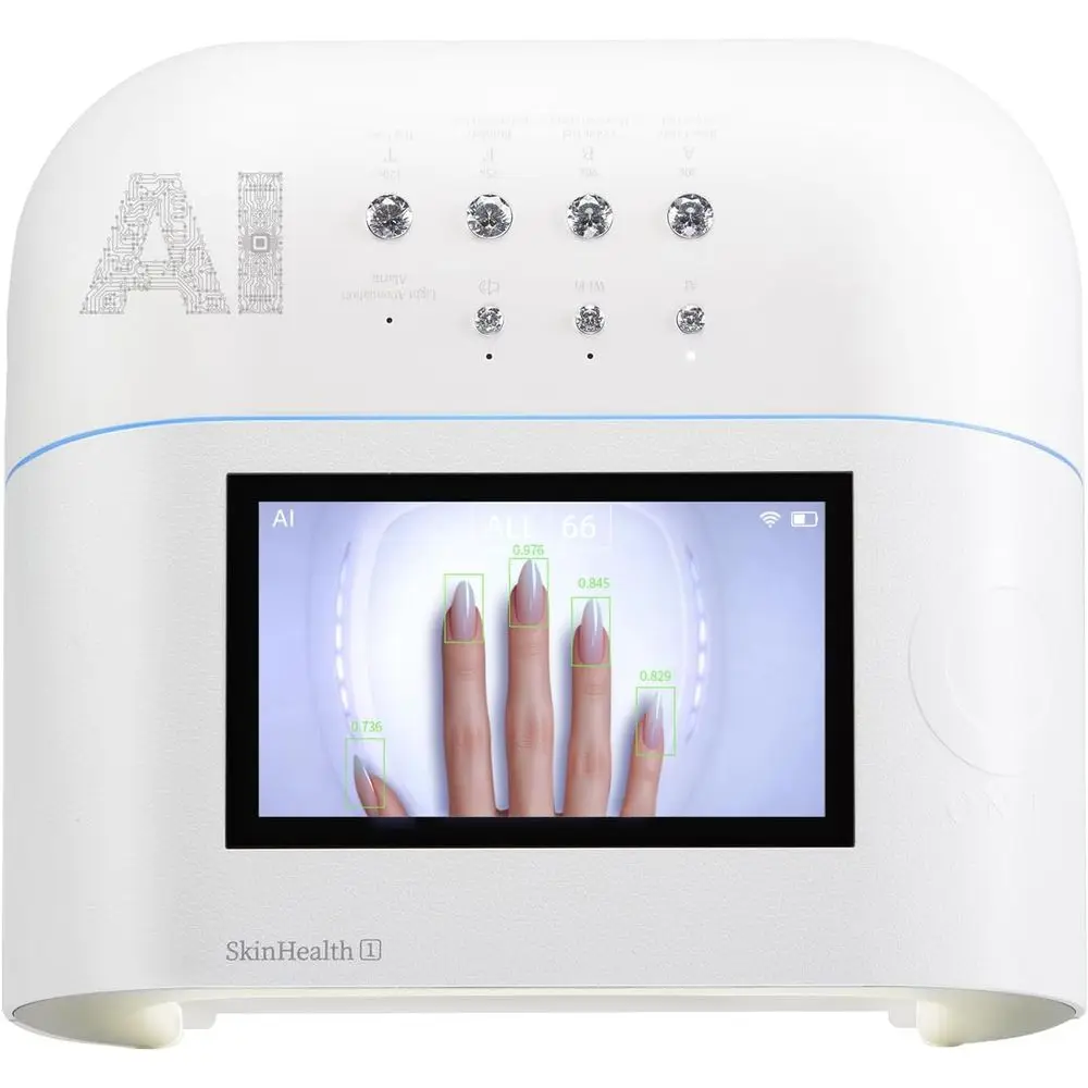 

AI UV LED Nail Lamp or Gel Nails - Smart Precision Scan Reduces UV Exposure, 109 LED Nail Dryer with HD Display, 2X ast Curing L