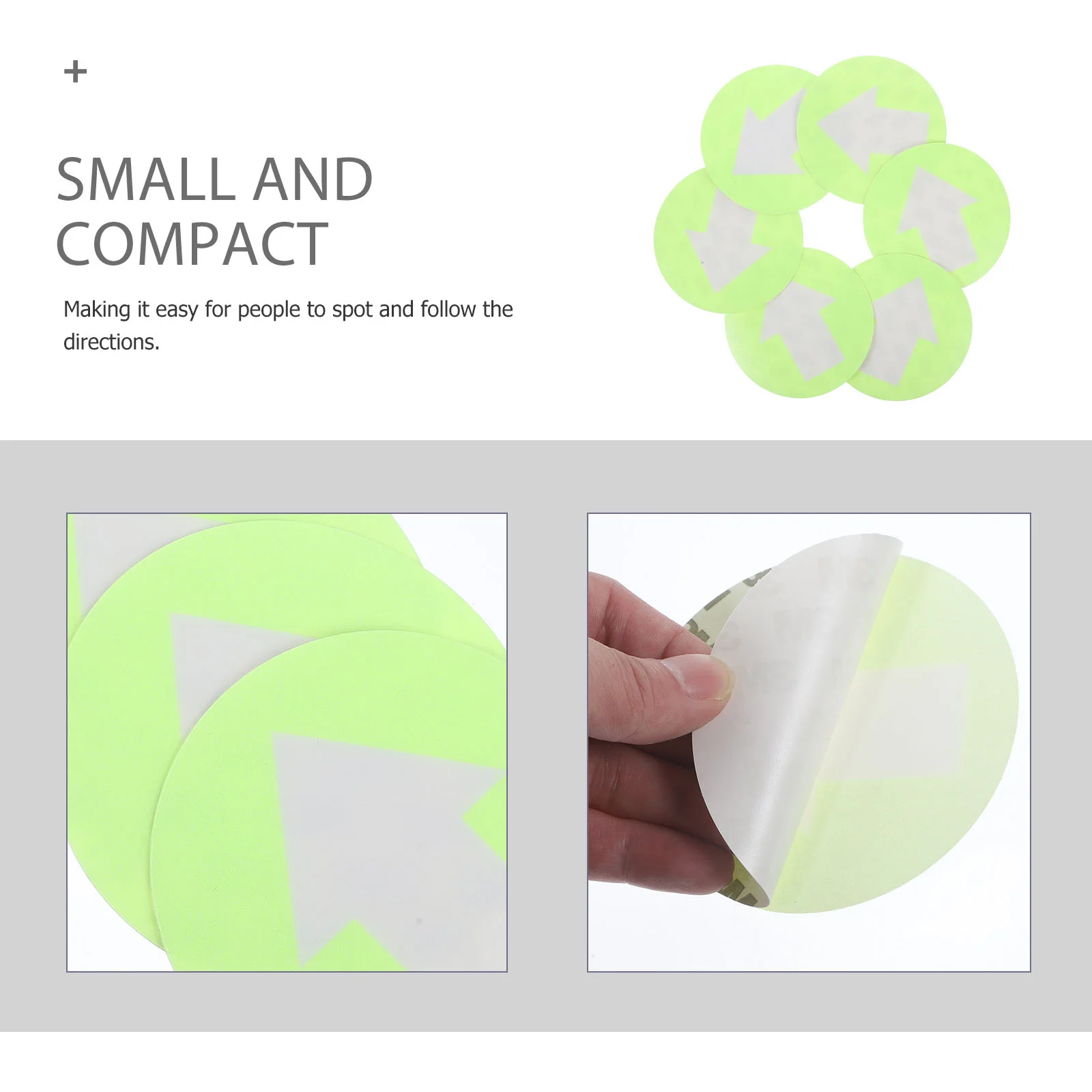 6 Pcs Indicator Smile Your Camera Sticker Reflective Sign Waterproof Stickers Arrow Markers The