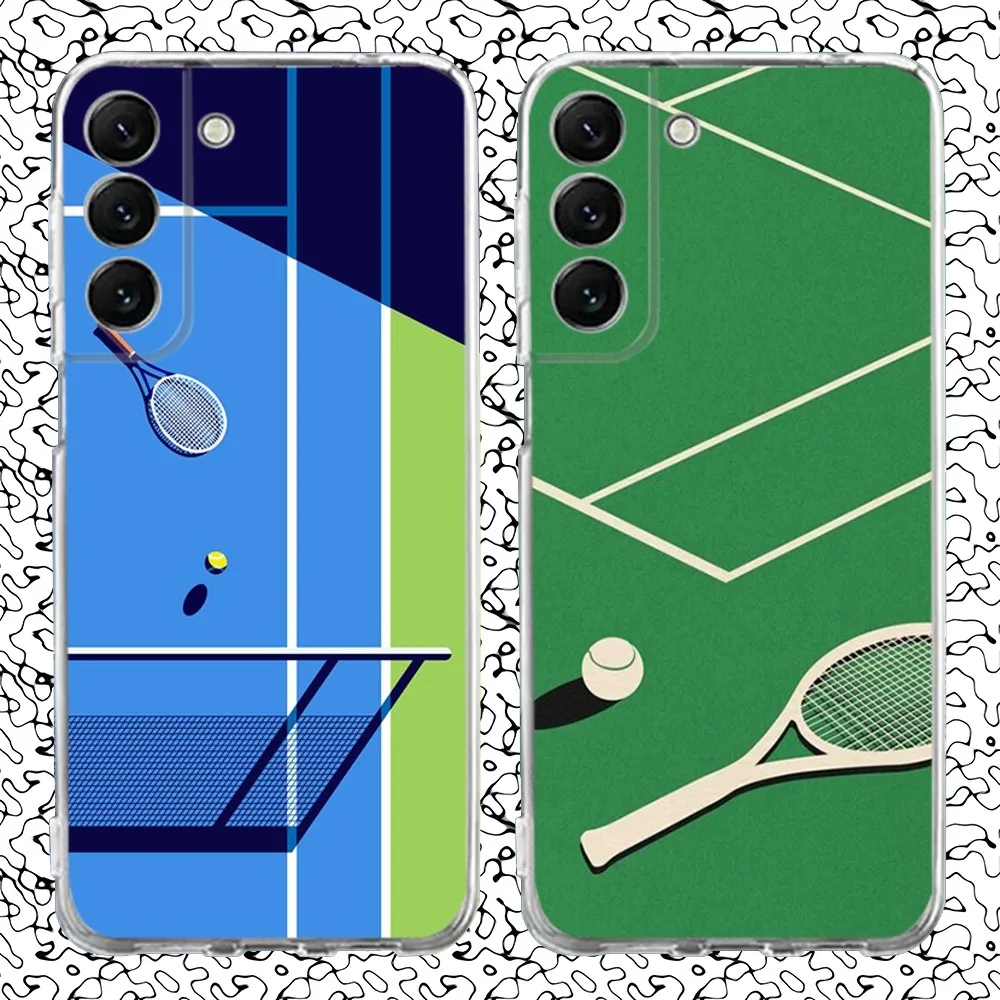 

Tennis Ball Phone Case Silicone For Samsung S30,S23,21,22,20 Ultra,S20 FE lite,S10,9,PIus Note20ultra Cover Clear