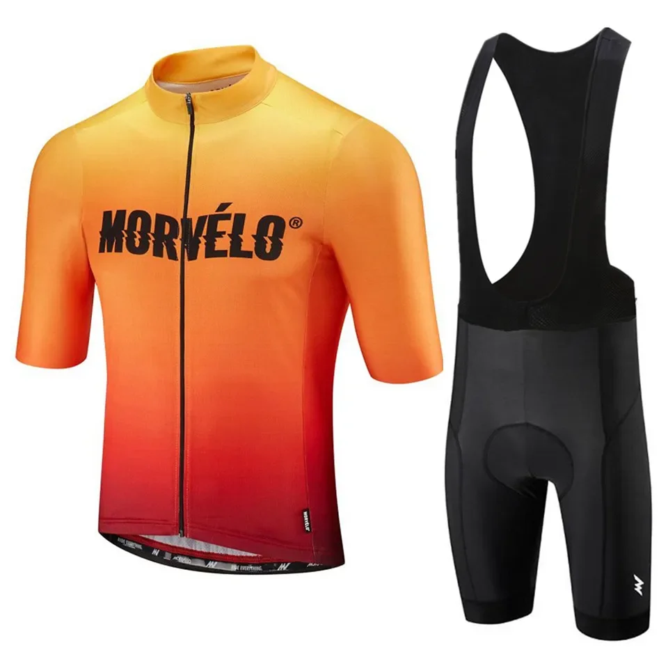 2023 Team Morvelo Cycling Clothing 9D Gel Pads Bib Shorts Bike Jersey Set Quick Dry Men Breathable Pro Maillot Culotte