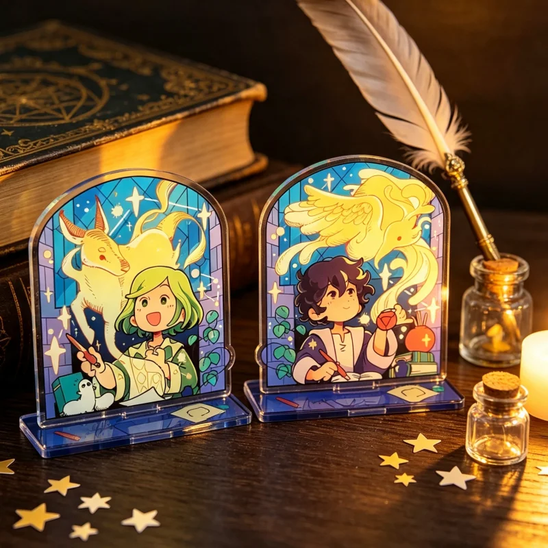 Arkco Witch Hat Acrylic Character Standee, Anime Style Desktop Decoration Figure, Cosplay Accessory Collectible Ornament Gift