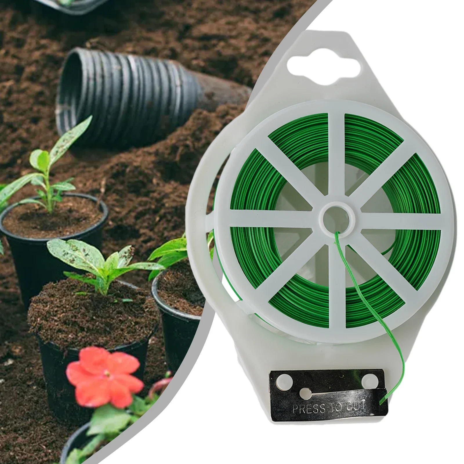 ม้วนลวดเชือก 20/30/50/100M สําหรับสวนสวน TIES ลวดเหล็ก Grafting Fixer เปลี่ยนเครื่องมือ reusable