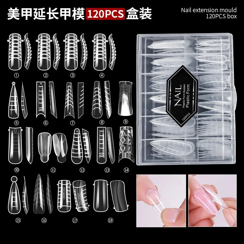 

Specialized acrylic mold for extending nails, light therapy crystal nail sheet, reusable. Halloween party costume, carnival