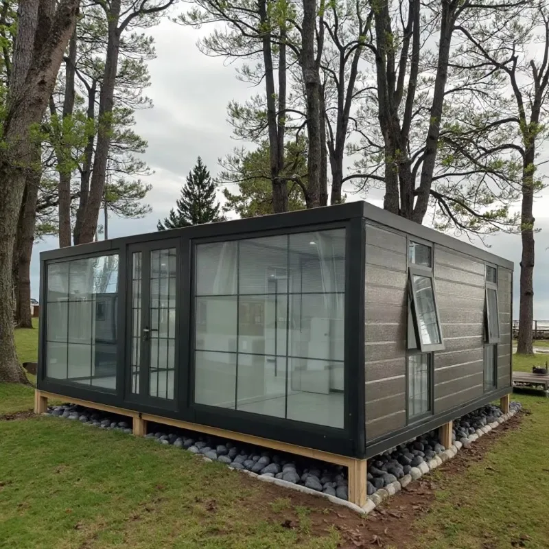 Case prefabbricate da 20 piedi Unità viventi mobili espandibili Casa prefabbricata modulare Casa contenitore pieghevole prefabbricata Piccola casa