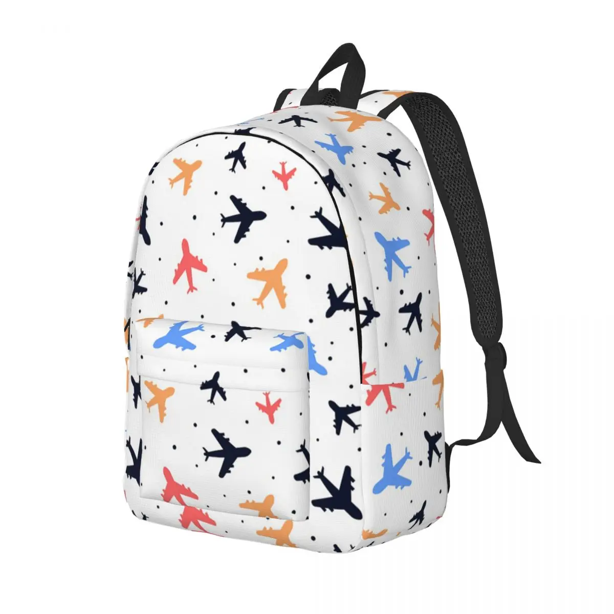 Random Airplanes Aviation Fighter Pilot Backpack Daypack Large Capacity Kids BookBag School Bag Shoulder Bags for Boys Girls