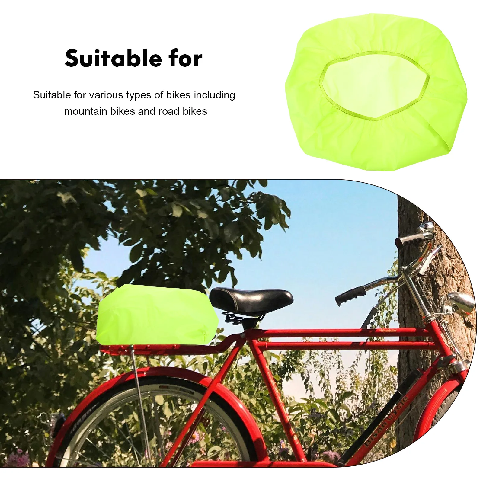 

Bicycle Rain Waterproof Bike Bag Cover for Road Bikes Durable Polyester Foldable Lightweight Rainproof Dustproof Easy Install