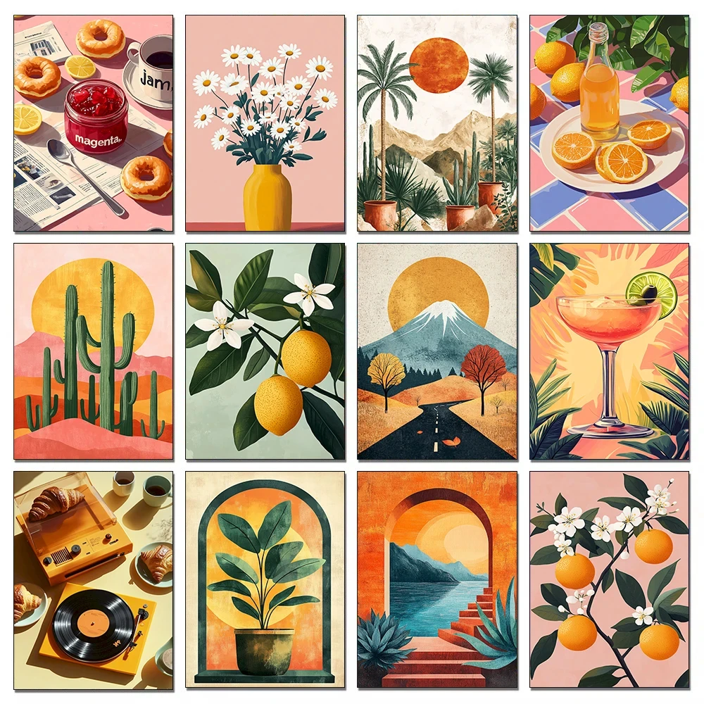 Wallpaper Art And Craft - ภาพวาดเพชร DIY ลายดอกไม้ สำหรับผู้ใหญ่ งานฝีมือ ภาพวิวทิวทัศน์