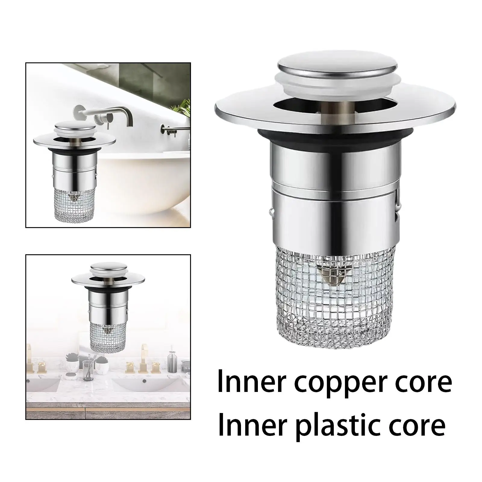 Tappo per lavabo da bagno tappo di scarico per lavello portatile per bagno, cucina, bagno