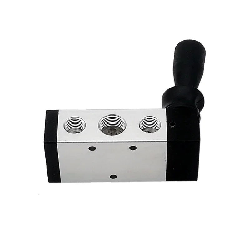 4H210-08 4H310-10 4H410-15 2 pozisyon 5 Port hava manuel vana pnömatik kontrol vanası 5/2 yollu el kolu kumandalı kontrol vanası