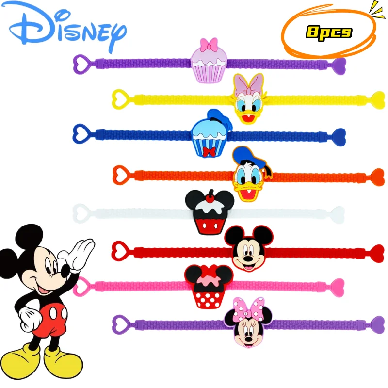 

Disney Mickey Minnie Donald Duck Daisy silicone bracelet creative ins high-value cartoon colour love couple wristband decoration