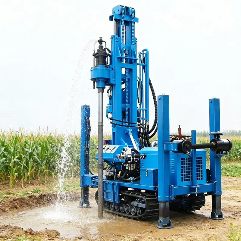 Hydraulic Crawler Pneumatic Water Well Drill Rig with Remote Control for Hazardous Area Drilling