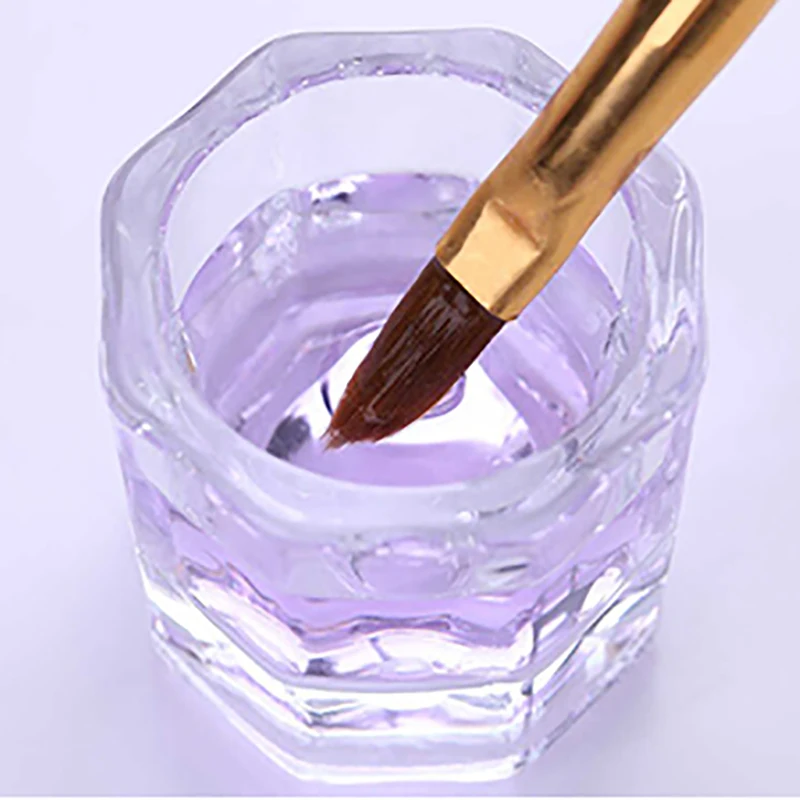 Nail Art Acrylic Liquid Cup Dappen Dish Container Glass Crystal Cups Glassware Tools for Nail Art Design