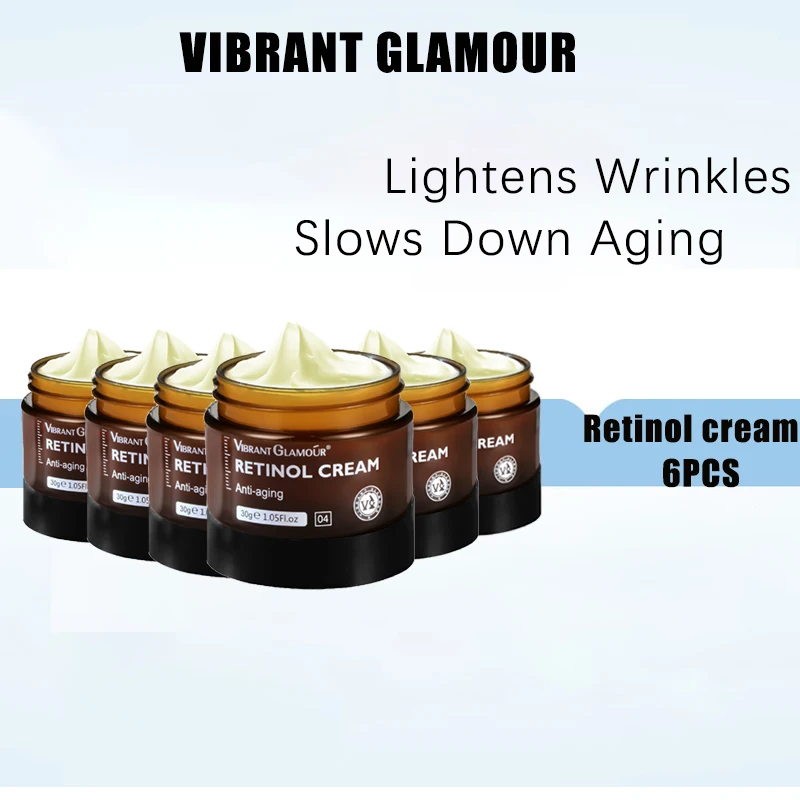 

VIBRANT GLAMOUR Retinol Cream Moisturizing Facial Skin Care 6PCS