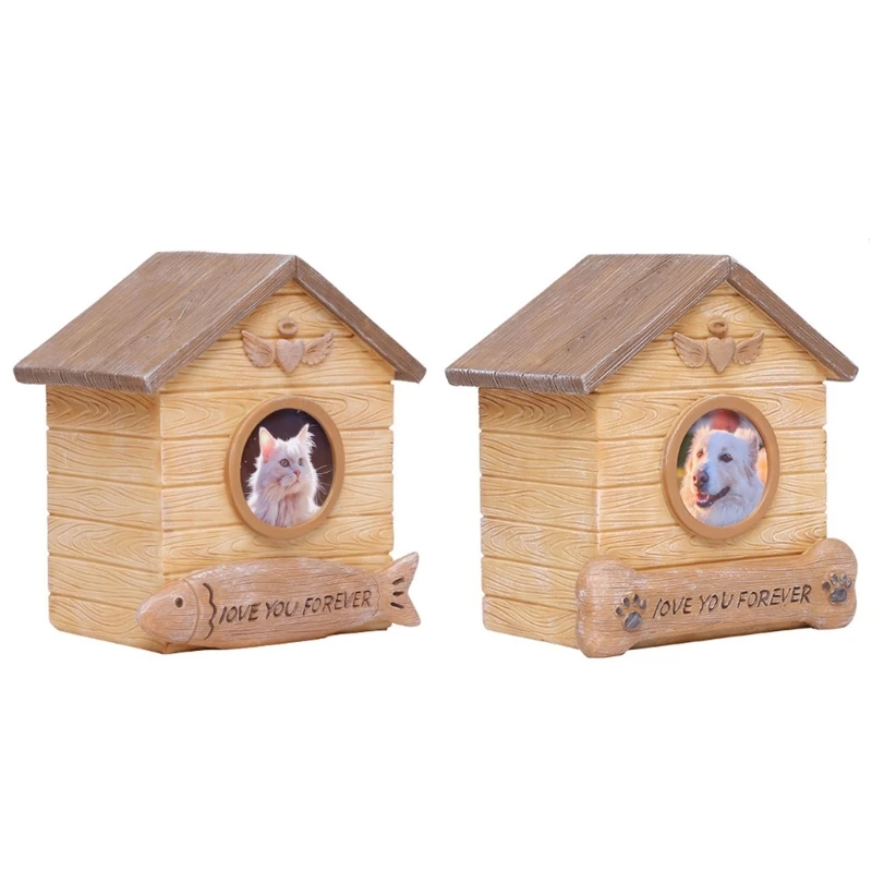 KX4B Pet Cremation Urn for Dogs Cats Ashes Resin Memorial Urn Keepsakes Ashes Box