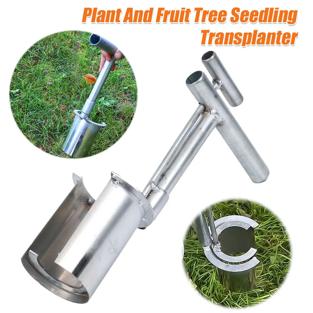 

Plant And Fruit Tree Seedling Transplanter Stainless Steel Soil Sampler Digging Seedlings Artifact Planting Tool