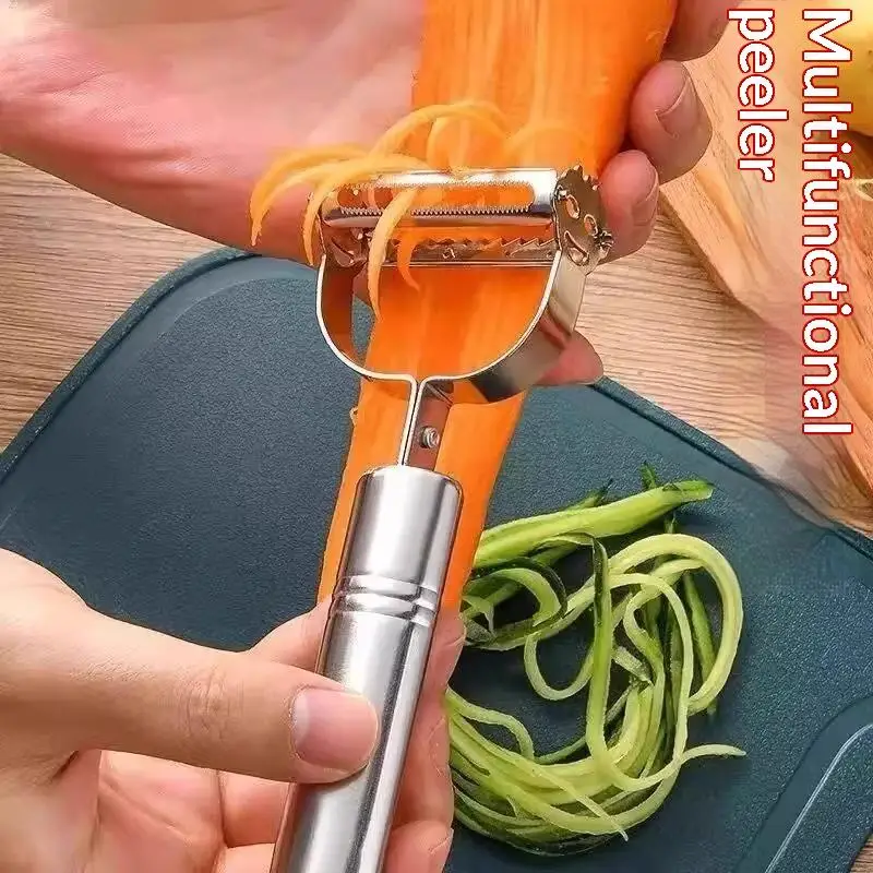 △ 1/5Pcs Vegetable Slicer 2in1 Stainless Steel Potato Cucumber Carrot Grater Peeler Vegetables Fruit Peeler Kitchen Tool