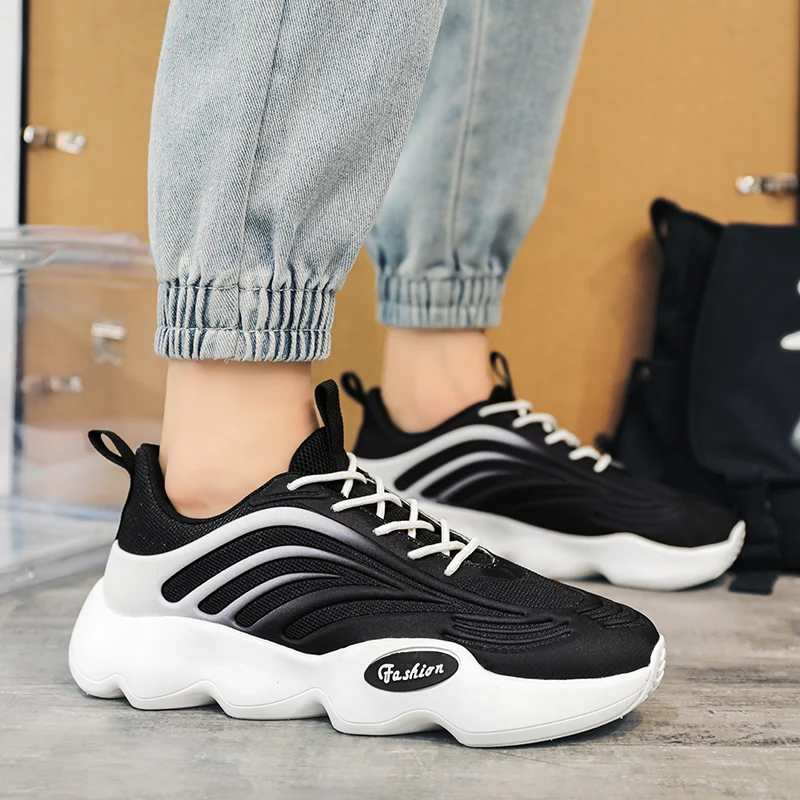 Sepatu Lari Pria Sepatu Jogging Sol Lembut Jalan Luar Ruangan Datar Bersirkulasi Jaring Sepatu Tenis Mewah Asli 2025 untuk Sneaker Pria