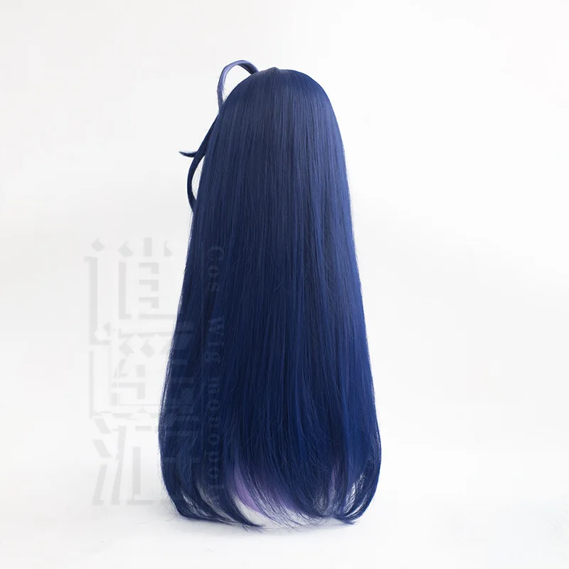 Wig Cosplay Anime Seele permainan Honkai: Star Rail75CM rambut sintetis tahan panas panjang biru wig Cosplay pesta Halloween + topi Wig