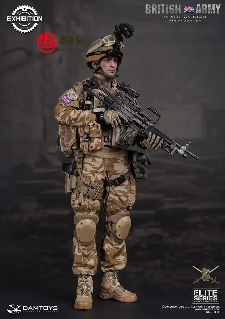 1/6 Action Figures Model DAMTOYS DAM78036 2016 Exhibition BRITISH ARMY IN AFGHANISTAN  MINIMI GUNNER  in stock