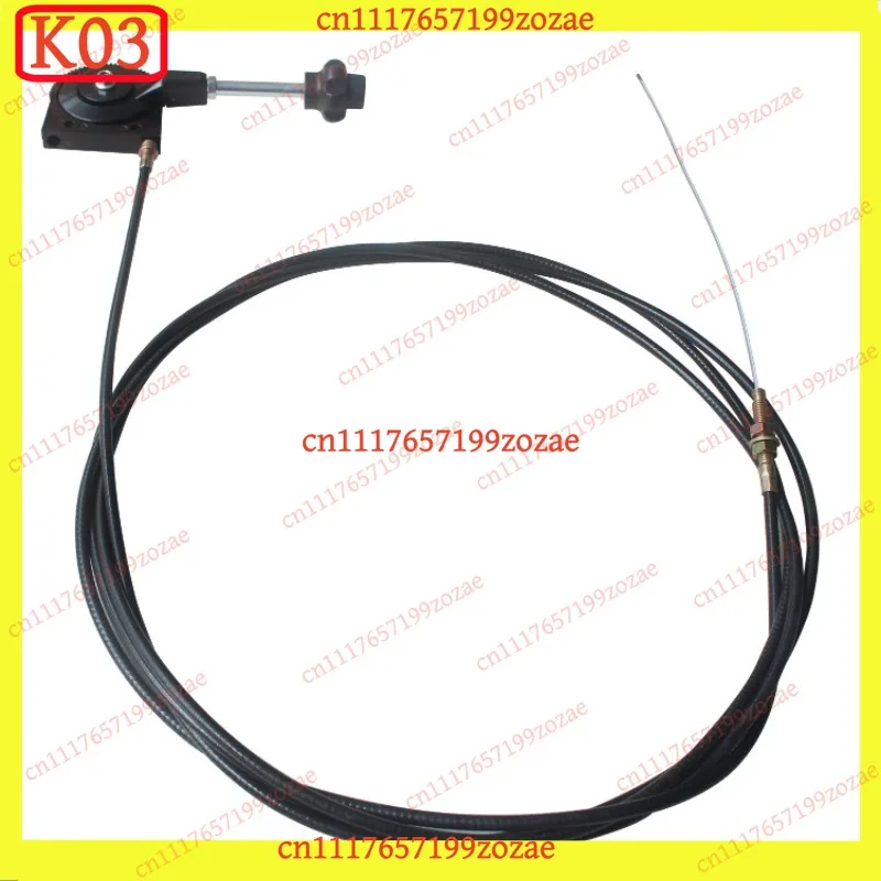 k03 Hand Throttle Control Self-Locking Cable Assembly for Excavator Tractor Harvester Manure Spreader Ship, Replacement Parts