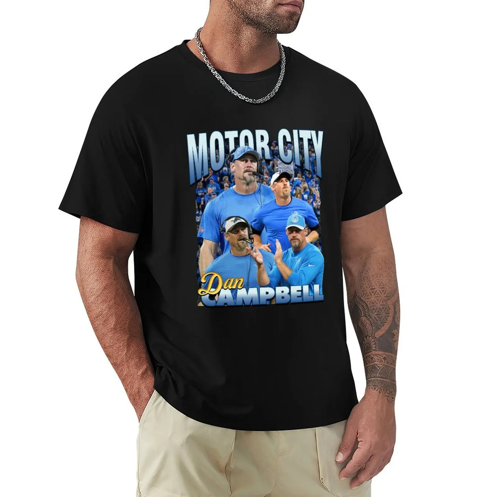 

Vintage Motor City Dan Campbell T-Shirt Aesthetic clothing man clothes cotton t shirt men